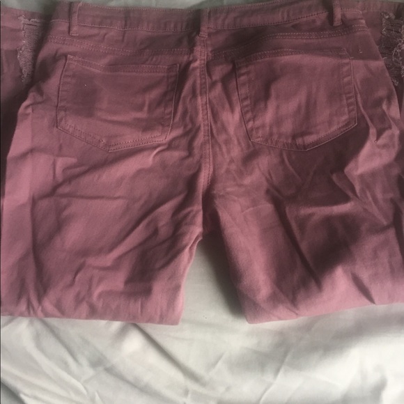 Ladies silver crush ankle pants - Picture 2 of 4